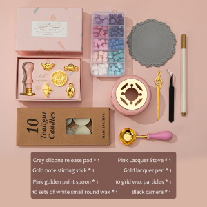 【SG】Seal Wax Set Lik Stamp Head Fire Paint for Wedding Invitation Gift Suit Wax Seal Sealing Wax Stamp Tools