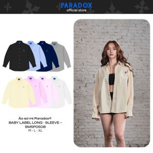 Áo sơ mi tay dài BABY LABEL LONGSLEEVE SHIRT Cotton Oxford PARADOX SM5P0508