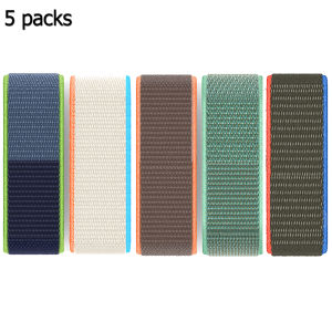5pcs Nylon Loop Strap For Apple Watch 10 band Ultra 2 1 49mm 46mm 45mm 41mm 40mm 44mm 42mm 38mm Smartwatch Belt belt Bracelet For iWatch Series Ultra 10 9 8 7 SE 6 5 4 3 2 1 case