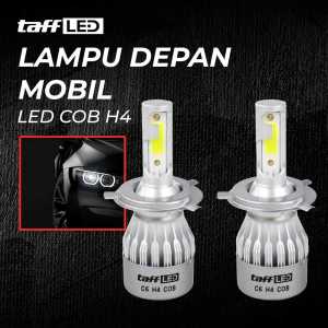 TaffLED Lampu Depan Mobil Headlamp LED COB H4 Cool White 2 PCS - C6