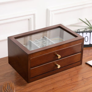 Luxury Lockable Wooden Jewelry Storage Box Secure Jewellery Organizer