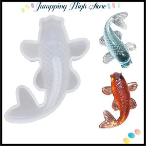 【Jumpping】 3D Lucky KOI Fish ซิลิโคนแม่พิมพ์ DIY เรซิ่นหล่อเครื่องประดับทำ CRAFT EPOXY