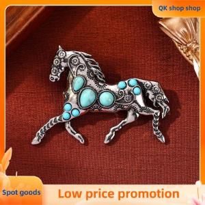 ✨QK shop✨ Affordable Luxury Horse Brooches Versatile Vintage Animal Lapel Pins Clothing Corsage Jewelry Accessories New Year Gifts