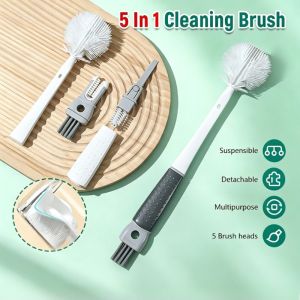 5 in 1 Bottle Cleaning Brush Set Bottle Cleaner Insulation Crevice Cup Cleaning Tools Small Brush