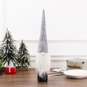Christmas Santa Claus Bottle Covers Dust Cover Dinner Table Decoration New Year Plush Champagne Bottle Sleeve