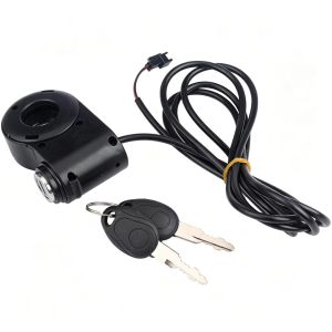 EASYEAH 1Pcs 2 Wires Ebike Key Switch Lock 12V-72V 2 Keys Anti Theft Key Switch Durable Universal Electric Scooter Key Lock for Electric Scooter E-Bike