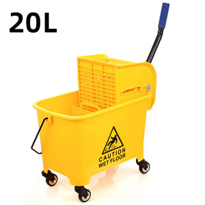 Janitorial Cleaning Cart with wheels Thicken Utility Janitor Cart Multifunction Hotel Cleaning Trolley Cart Housekeeping Cart with Garbage bag