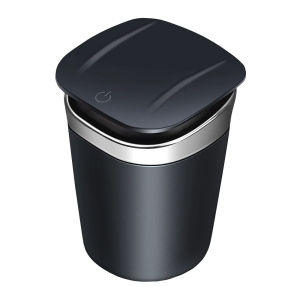 EKLEVA LED Light Car Ashtray Universal Alloy Ash Tray Aluminum Cup S mokeless Auto Ashtray Flame Retardant Cylinder Holder Box
