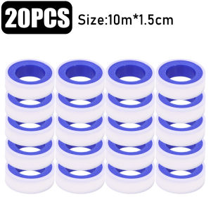 50/1 Roll PTFE Thread Sealing Tape Gas Plumbing Water Pipe Tape 10M Waterproof Industrial Duct Taps Shower Head Sealant Strips