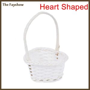 [The Fayshow] 1Pcs Hand-woven Mini Plastic Weaving Storage Fabric Basket Rattan Tea Picnic Bag