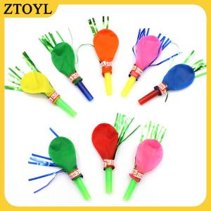 ZTOYL  50 cái còi thổi đầy màu sắc rồng thổi với bóng bay cho trẻ em đồ dùng đồ chơi trang trí tiệc sinh nhật cho trẻ em