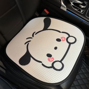 【SunnySpace】เบาะรองนั่งรถยนต์ เบาะผ้าไหมน้ำแข็งรถยนต์ ระบายอากาศได้ ลายการ์ตูนน่ารัก