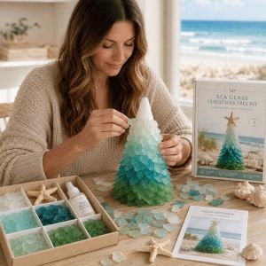 YOUSHI TOP Làm thủ công Bộ dụng cụ làm cây thông Noel tự làm với Sao Biển Lãng mạn Cây thủy tinh Bộ dụng cụ thủ công dành cho người lớn Nhiều màu sắc Bộ dụng cụ làm cây thông Noel 3D Giáng sinh