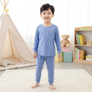 Bộ Quần Áo Trẻ Em NATUCO Set Bộ Dài Tay Trơn Vải Thun Lạnh Thoáng Mát Cho Bé 8-30Kg TD-009