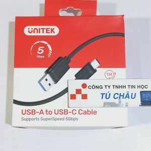 Cáp USB ra Type C / Chuẩn USB 3.0 Unitek dài 1m (YC474BK)