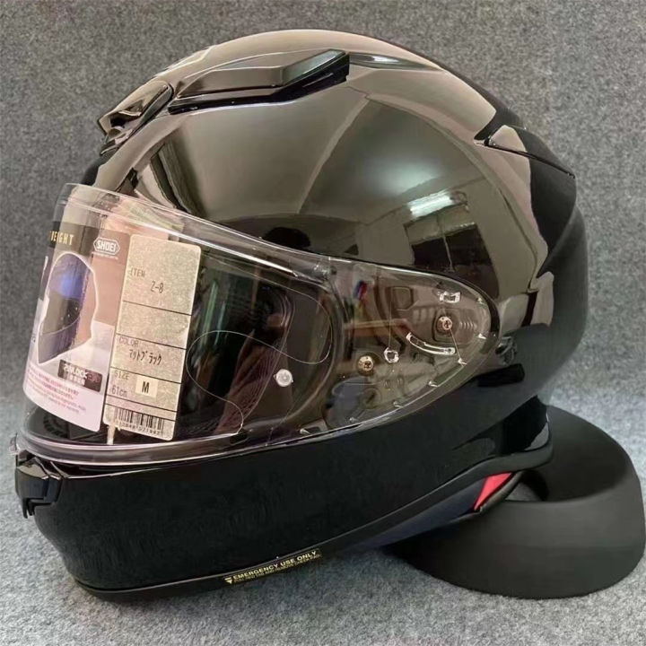 New Shoei Z8 Bright Black Full Face Helmet Shoei Motorcycle Riding 