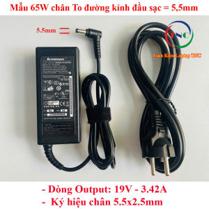 Sạc Laptop Lenovo 65W 20V - 3.25A / 19V - 3.42A chân To 5.5x2.5mm hoặc Nhỏ 4.0x1.35mm - BH 12 Tháng