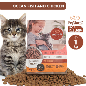 PetMarra Kitten Dry Food Ocean Fish and Chicken Flavor 1kg kittens pet foods kibble all breeds kibbles