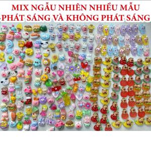 (Mua set 50 tặng 10) Combo 20-50 túi mù charm phát sáng đồ chơi mini bóc túi mù phát sáng trái cây túi mù siêu rẻ