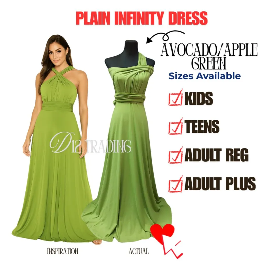 Bridesmaid Infinity Dress Styles TDY Apple Green Short Infinity Bridesmaid  Dress  Thedaintyard