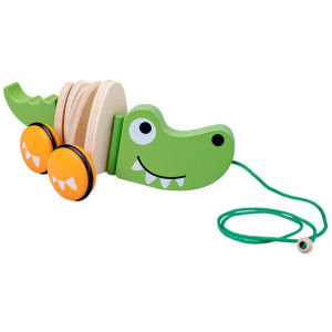 Wooden Animals Push and Pull Toddler Toy Pull Along Walking Toys Developmental Montessori Pull Elephant Toy for Baby Improves Balance Strength Confidence for Infants Develop Cognitive Skills Baby Toddlers 18 Month Toy