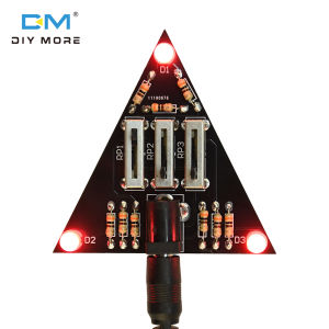 Diymore Điện trở trượt 5V DC RGB có thể điều chỉnh độ sáng LED Bộ dụng cụ thực hành hàn tự làm màu sắc điều chỉnh được và độ sáng DC 5.5*2.1mm