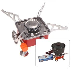 Kompor Camping Kotak Mini Portable Gas Camping Alat Masak Camping Gunung Dengan Paket Gas Portable
