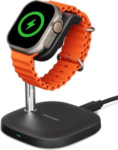 5W Fast Charging Charger Stand for Watch SwanScout Charger for Watch 11/10/9/8/7/6/5/4/3 Ultra 3/Ultra 2/Ultra for iWatch SE 3/SE 2 SwanScout 505A (Black)