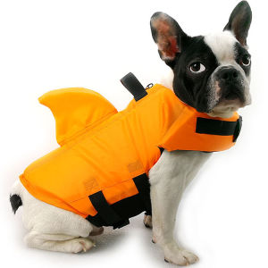 HATELI Dog Life Vest Summer Shark เสื้อชูชีพสัตว์เลี้ยงเสื้อผ้าสุนัขสุนัขชุดว่ายน้ำสัตว์เลี้ยงชุดว่ายน้ำ