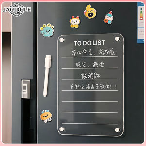 JACIRCLE Acrylic Refrigerator Magnet Calendar Board Magnetic Handwritten Erasable Message Board Whiteboard Memo