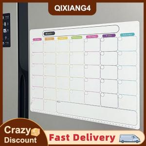 【QIXIANG4】 Từ tủ lạnh khô xóa lịch hàng tháng kế hoạch bảng trắng ghi lại bảng tin Memo Pad Nhà Bếp Tủ lạnh trang trí nội thất