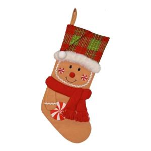 ถุงซานตาถุงเท้าคริสต์มาสการ์ตูนสำหรับตกแต่งประตูถุงเท้าแขวนคริสต์มาสเตาผิงต้นคริสต์มาส