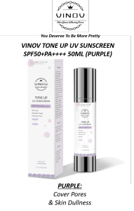 [READY STOCK] Vinov Tone Up Sunscreen (50ML) (Available in 3 Color: Beige Pink Purple)