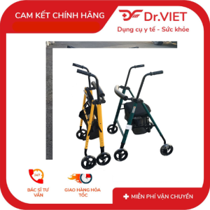 KHUNG TẬP ĐI CÓ GHẾ W-67- Khung hợp kim nhôm Có ghế ngồi Có giỏ đựng đồ  có thể tháo rời hai bánh sau có thắng phanh