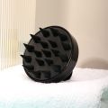 Hair Massage Brush Scalp Silicone Massager Shampoo Manual Head Scalp Massage Black Teeth Brush TB1602. 