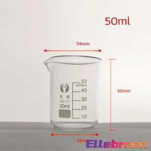 Glass Beaker for Laboratory 50/100/250/200ml Graduated Beaker Measuring Cup Glassware For School laboratory