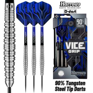 HARROWS STEEL TIP DARTS - 21G VICE 90% TUNGSTEN STEEL TIP DART