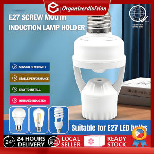 PIR Sensor Lamp Head Adapter Light Socket E27 Screw Adjustment Switch Sensing No wiring required