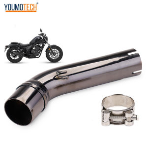 For HONDA CM300 Rebel500 2017-2023 Motorcycle Exhaust Middle Link Pipe Mid Connect Tube Stainless Steel Slip On Exhaust System CM500 cmx500 Rebel 300
