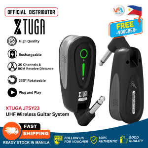 XTUGA JTSY23 UHF Wireless Guitar System Optional 30 Channels 520-550mHz 164Ft Portable Rechargeable Wireless Guitar
