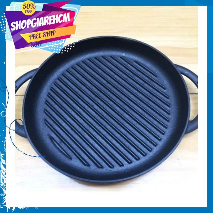 [HCM]Chảo gang nướng chống dính Vạn Lợi | Lazada.vn