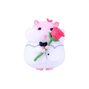 YOUSHI TOP Chuột nhồi bông Mô hình hamster Clarke Dòng foodie Đồ chơi mô hình Mô hình hamster cho người sành ăn Quà tặng sinh nhật Động vật nhỏ Trang trí nội thất xe hơi