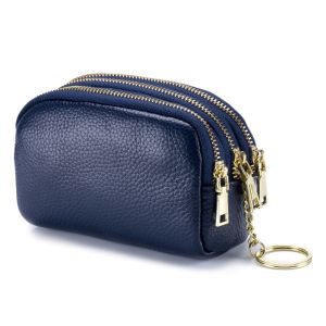 NAMSHEVA Genuine Leather Small Money Bag Change Pouch Female Wallet Short Women Wallet Card Coin Key Holder Purse