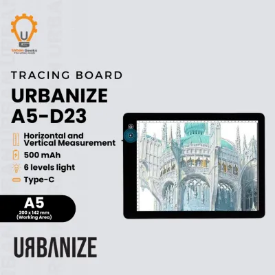 Urbanize A5-D23 Cordless Rechargeable LED Light Tracing Board 6 Level Dimming 500mAh Battery