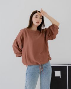 Dofy Elanor Top 012 / Atasan Blouse Wanita / Korean Top Linen