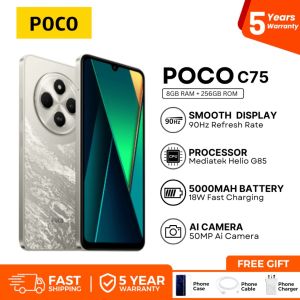 POCO C75 6GB+128GB/8GB+256GB | หน้าจอ 6.88" สุดสมจริง|แบตเตอรี่ขนาดใหญ่ 5160mAh (typ)|กล้องคู่ AI คมชัด 50MP