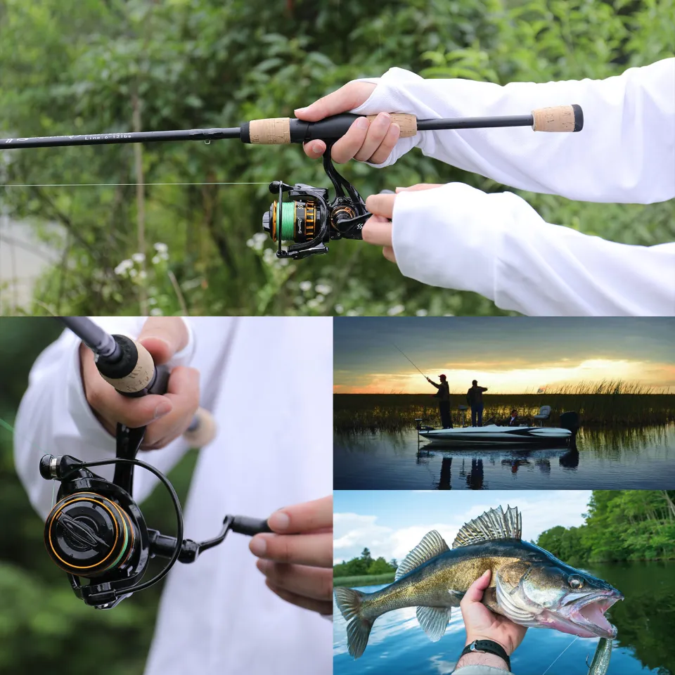 Sougayilang Fishing Combination Medium 6ft Low Profile Fishing Rod & Bait  Casting Reel (2pcs, 6ft) : : Sports & Outdoors