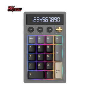 RK ROYAL KLUDGE M20 2.4 Wireless Numeric Keyboard 17 Keys PBT Keycaps RGB Gasket Knob Bluetooth Calculator Keypad Hot-Swappable