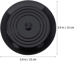 Lurrose 2pcs Silicone Sink Stopper and Bathtub Drain Plug Kitchen and Bathroom Hair Catcher Cover Gray and Black Non-Slip Waterproof Drain Sealers for Home Use