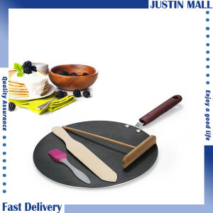 Pancake Pan Crepe Maker Flat Pan Griddle Pan with Spreader & Spatula Crepe Maker Griddle